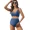 Blue, variant on High Waisted Maternity Swimsuit Shoulder Straps Bikini Set Deep V Neck Pregnancy Bathing Suits Push Up Two Piece Swimwear