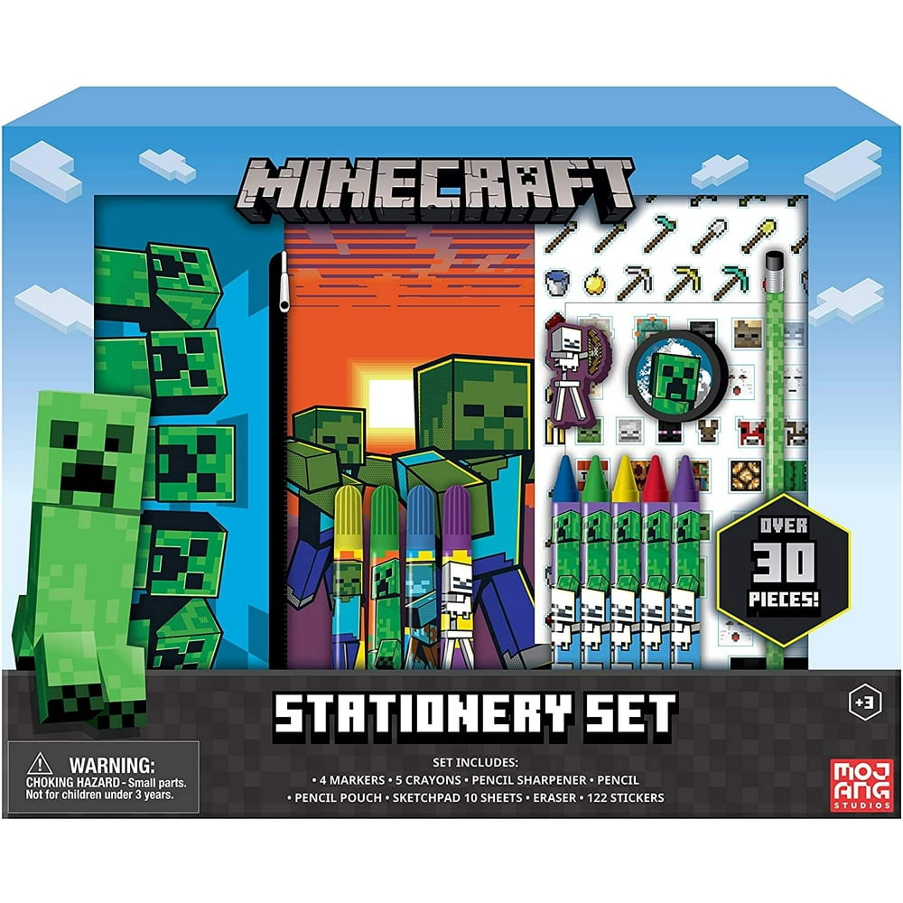 Minecraft Kids Stationery Set School & Craft Supplies with Pencil