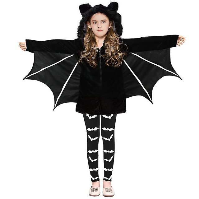Disfraz de murciélago polar para niño, disfraz de murciélago volador borroso para niño, prenda exterior superior de esqueleto + pantalones