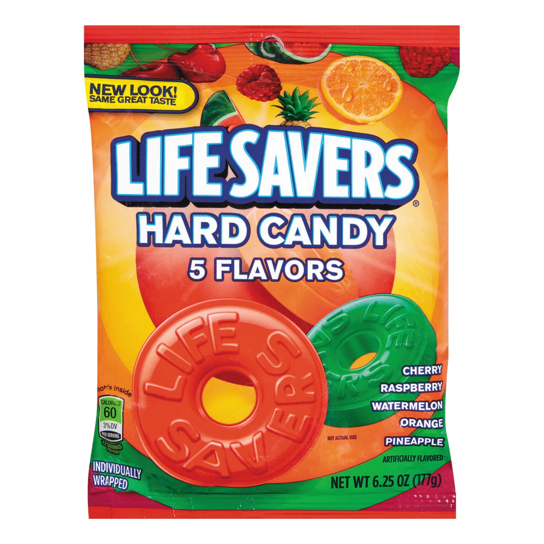 LifeSavers Original Five Flavors Hard Candy, Individually Wrapped, 6.25oz Bag by THE WRIGLEY COMPANY