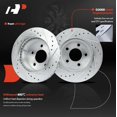 thumbnail image 4 of A-Premium 11.02 inch (279.9mm) Front Drilled and Slotted Disc Brake Rotors + Ceramic Pads Kit Compatible with Select Jeep Model - Grand Cherokee 1993-1998, Wrangler, Cherokee, Comanche, Wagoneer, 4 of 7