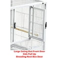 thumbnail image 5 of 1/2/3-Combo Stacker Center Divided Breeder Breeding Bird Flight Double Rolling Cage for Aviaries Canaries Cockatiels Lovebirds Finches Budgies Small Parrots (White Vein, Three Stacker), 5 of 14