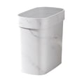 thumbnail image 4 of Cubo de basura cuadrado de mármol, cesto de basura para papel, cubo de basura sin tapa, para el hogar Blanco, 4 of 9