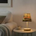 thumbnail image 6 of WOBOGO The Lass Plays The Piano Table Lamps Bedroom 3-Speed Dimmable Farm Style with Fabric Shade for Reading and Home Office, 6 of 8