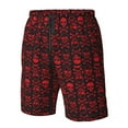 thumbnail image 4 of Logiee Red Skulls With Crossbones Print Mens Swim Trunks Quick Dry Board Shorts,Breathable Hawaii Beach Shorts Swimwear Bathing Suits-Medium, 4 of 6