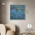 thumbnail image 5 of Monet Water Lilies Canvas Pastel Landscape by Art Remedy, White Frame, 30 x 30, 5 of 7