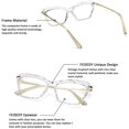 thumbnail image 3 of -Crystal ClearGafas de ojo de gato con montura y lentes transparentes para mujer B2440, 3 of 5