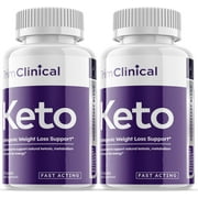 (2 Pack) Trim Clinical Keto - Supplement for Weight Loss - Energy & Focus Boosting Dietary Supplements for Weight Management & Metabolism - Advanced Fat Burn Raspberry Ketones Pills - 120 Capsules