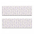 thumbnail image 2 of Paris Bench Cushion Set of 2, Floral Arrangement with Lavender Flowers on Soft Stripes City, Standard Size Foam Pad and Decorative Cover, Pale Green Lavender, by Ambesonne, 2 of 4