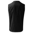 thumbnail image 3 of WREESH Men's Summer Cotton Linen Shirts Casual Sleeveless Henley Shirts Lightweight Beach Tank Tops with Pocket Black, 3 of 5