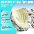 thumbnail image 5 of Premium Floral Pattern Memory Foam Seat Cushion Ergonomic Chair Pad for Office Chair, Car, Airplane & Bleachers Sciatica, Tailbone Hip & Back Pain Relief - Chair Cushion for Long Office Workers., 5 of 5