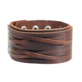 thumbnail image 1 of Brazalete de cuero Sunnimix botón a presión punk casual, 1 of 8