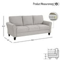 thumbnail image 4 of OakvillePark Eunice Fabric Upholstered Living Room Sofa, Sand, 4 of 5