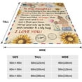 thumbnail image 4 of Daughter Gifts from Mom Sunflower Daughter Throw Blanket from Mother Valentines Day Gifts Christmas Birthday Gifts for Daughter50 x60, 4 of 6