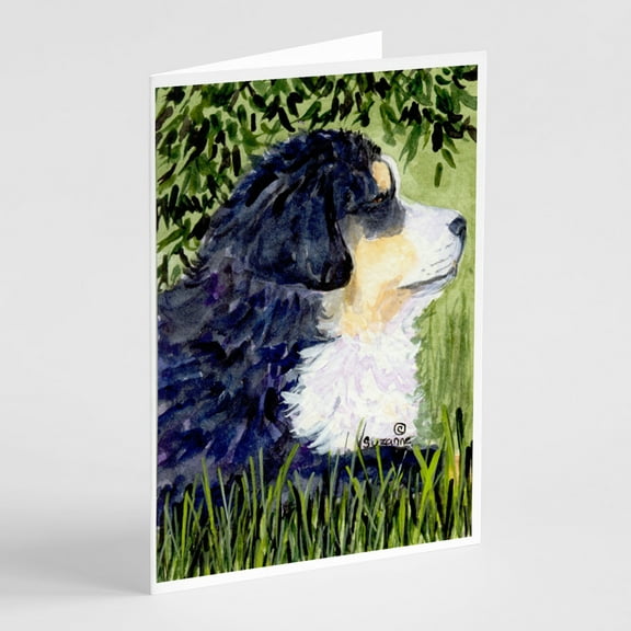 Bernese Mountain Dog Greeting Cards and Envelopes Pack of 8