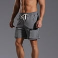 thumbnail image 7 of cfhntfmh Sweat Shorts for Men Cotton Athletic Casual Shorts with Zipper Pockets for Workout Summer Solid Color Lounge Shorts, 7 of 7