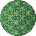 thumbnail image 1 of Ahgly Company Indoor Round Oriental Emerald Green Industrial Area Rugs, 4' Round, 1 of 4