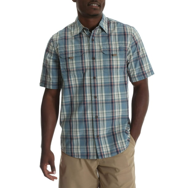 Wrangler - Big Men's Short Sleeve Canvas Shirt - Walmart.com - Walmart.com