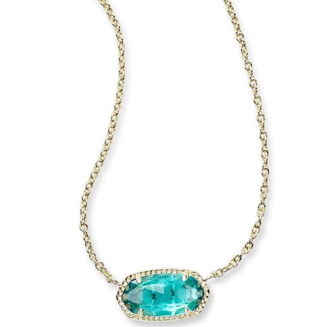 Kendra Scott Collier Pendentif Elisa en Bleu London -