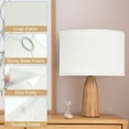 thumbnail image 3 of Juego de 2 pantallas de lámpara de tambor 12"x12"x8" pantalla de lámpara de lino fácil de ensamblar, beige, 3 of 7