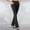Black*, variant on Women's Pants Solid Color Button Down Knit Flared Trousers High Waist Slim Fit Bootcut Slacks Stretchy Soft Comfortable Daily Wear Playful Vacation Trousers