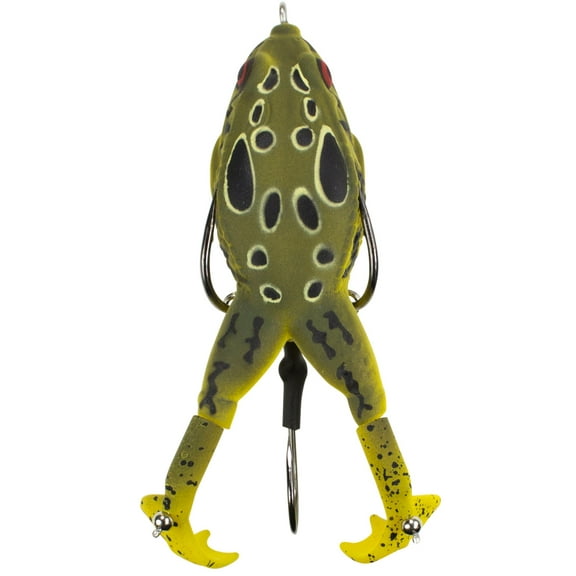LUNKERHUNT Frog Fishing Lure for Bass Fishing | Realistic Frog Lure with Prop Action (Cane) | Best Topwater Lure Trout and Pike, Fish Bait with Hollow Body, Weedless Hooks