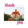thumbnail image 1 of Orange Rivière Lys Art Déco Mode Merci Autocollants Citation Reconnaissante, 1 of 3