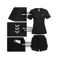 thumbnail image 2 of Little Donkey Andy 2 Piece Short Sets Golf Shirts for Women Dry Fit Mesh Shorts Workout Set with Pockets Hiking Gym Jogging Tracksuits Black M, 2 of 8