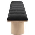 thumbnail image 4 of Meridian Furniture Pavilion Black Boucle Fabric Bench, 4 of 8