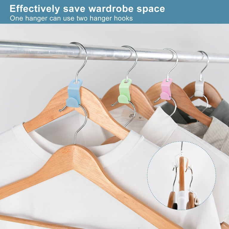 Clothes Hanger Connector Hooks, Cascading Hangers Hooks Space Saving  Organizer for Closet(100 Pack,White) 