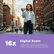 Vivitar PopCam Digital Camcorder, 48MP, Full HD 1080p Video Camera with 3 Flip Screen, 16x Digital Zoom, Built-in Microphone, Compact Vlogging Camera for Beginners, Travel, Family Recording