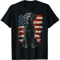 thumbnail image 2 of 100% Cotton Patriotic Labrador American Flag 4th Of July Black Lab Dog Men Women Kids T-Shirt, 2 of 5