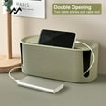 thumbnail image 5 of Cozeii Green Cable Management Box with Ventilation Holes, Large Cord Organizer Box to Hide Wires for Power Strip, Pet Proof Cable Hider for Home Office Desk TV, 5 of 7