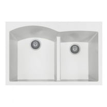 Houzer P-175 CLOUD 33" x 22" Granite Composite Topmount Double Bowl Kitchen Sink