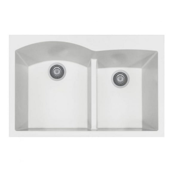 Houzer P-175 CLOUD 33" x 22" Granite Composite Topmount Double Bowl Kitchen Sink