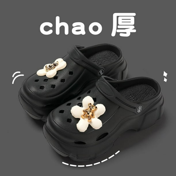 Sandalias de verano para mujer, zuecos de dibujos animados, con agujeros, para jardín, estudiantes y niñas, novedad de 2023 Qiuyongming unisex