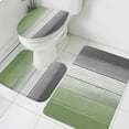 thumbnail image 3 of Sage Green Gray Ombre Bath Mat 3 Piece Bathroom Rug Set, Vintage Country Wooden Non Slip Bath Rug Contour Mat and Toilet Lid Cover, Absorbent Shower Mats Soft Bath Rugs and Mats Sets, 3 of 8