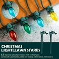 7.5 Inches Christmas Light Stakes Universal Yard Lawn Light Stakes for C7 C9 String , Ground