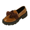 thumbnail image 2 of Willtoo Women's Chunky Heel Loafers with Bow, Slip On Platform Shoes, Solid Color Comfortable Loafers for Casual and Business Wear Khaki, 2 of 6