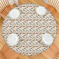 thumbnail image 2 of Beige Cartoon Horse Rainbow Pattern Round Fitted Tablecloth with Elastic Edge,Dining Table Cover Waterproof,Outdoor Round Tablecloth for Camping,Dining,Indoor and Outdoor, 2 of 7