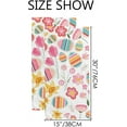 thumbnail image 3 of 2 Pcs Face Bath Towels Set Easter Eggs and Flowers Washcloths for Bathroom Hotel Kitchen, 30"x15", Absorbent Soft Hand Fingertip Towels, 3 of 6