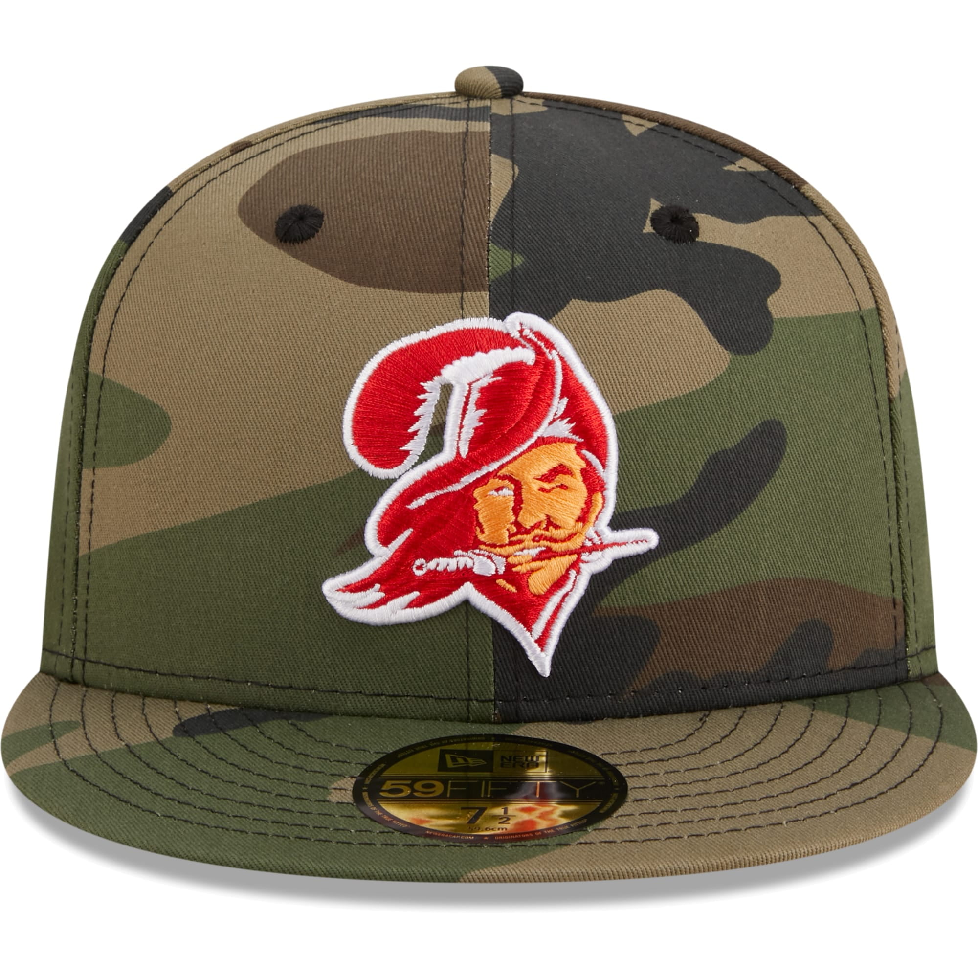 Men's New Era Camo Tampa Bay Buccaneers Historic Woodland 59FIFTY Fitted Hat  