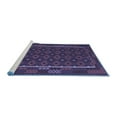 thumbnail image 2 of Ahgly Company Machine Washable Indoor Square Oriental Blue Traditional Area Rugs, 6' Square, 2 of 4