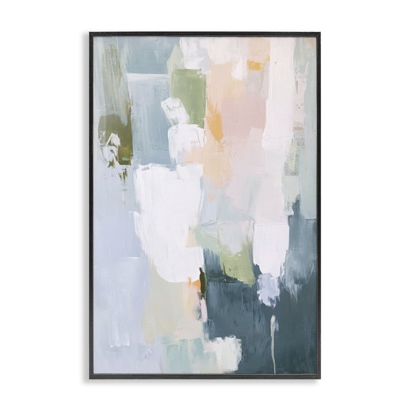 Stupell Industries Abstract Pastel Brushstroke Composition Black Framed Giclee Art, design by Petal Prints Design