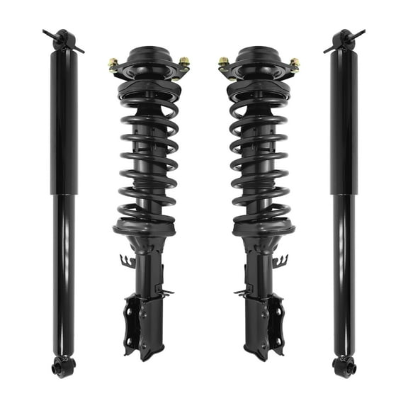 Unity Automotive Front & Rear Complete Strut Assembly Shock Kit Fits 2002-2005 Kia Rio, 4-11127-259380-001