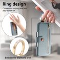 thumbnail image 4 of ELEHOLD Case for Samsung Galaxy A32 5G, RFID Blocking Zipper Leather Wallet Stand Case with Card Slot & Wrist Strap & Ring Holder,Blue, 4 of 10