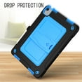 thumbnail image 4 of iPad Air 4 10.9 Case 2020, iPad Pro 11 Inch 2020 2018 Case, Heavy Duty Hybrid Shockproof Stand Anti Scratch Kids Cover Drop-Proof Protection Case with Hand Shoulder Strap Case,Black & Blue, 4 of 7