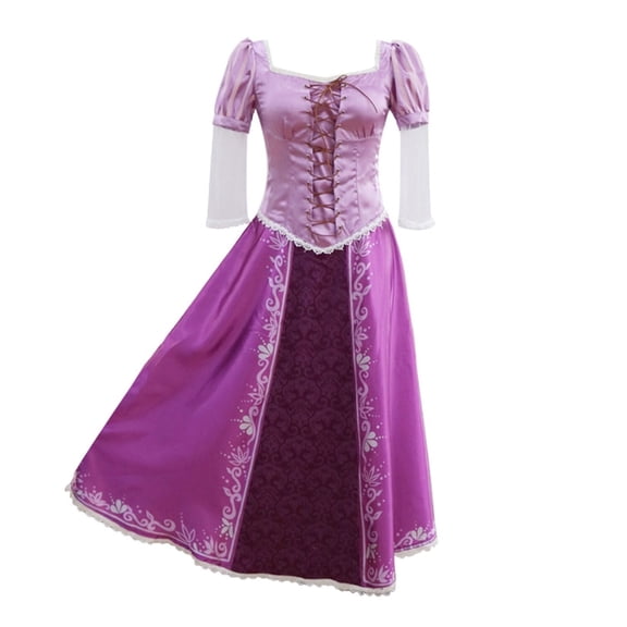 Phenas Women’s Princess Purple Dress Purple Cosplay Costume Halloween Princess Lepe Dress Purple Magic Dress