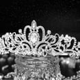 thumbnail image 4 of Headband with Comb, Alloy Rhinestone Design for Women/Girls, Silver Finish for Wedding/Birthday Parties, Flexible Fit for Head Circumference 56-60CM, 4 of 7
