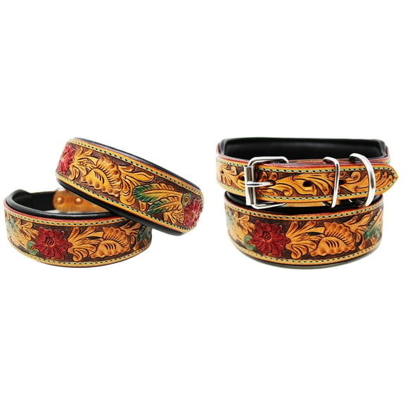 XSmall 9''- 13'' Soft Genuine Leather Beaded Padded Dog Puppy Collar 60159